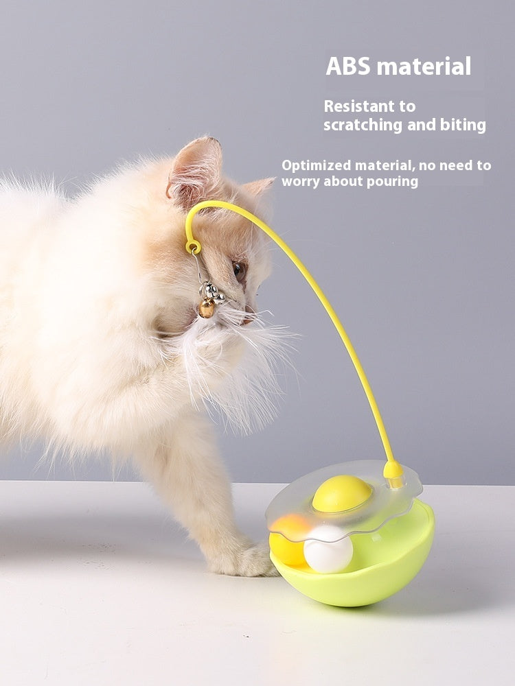 Cat Interactive Toy Funny Tumbler Toy Kitten Exercise Catching Leaky Food Ball Teaser Feather Wand Toys For Cat Accessories Pet Products